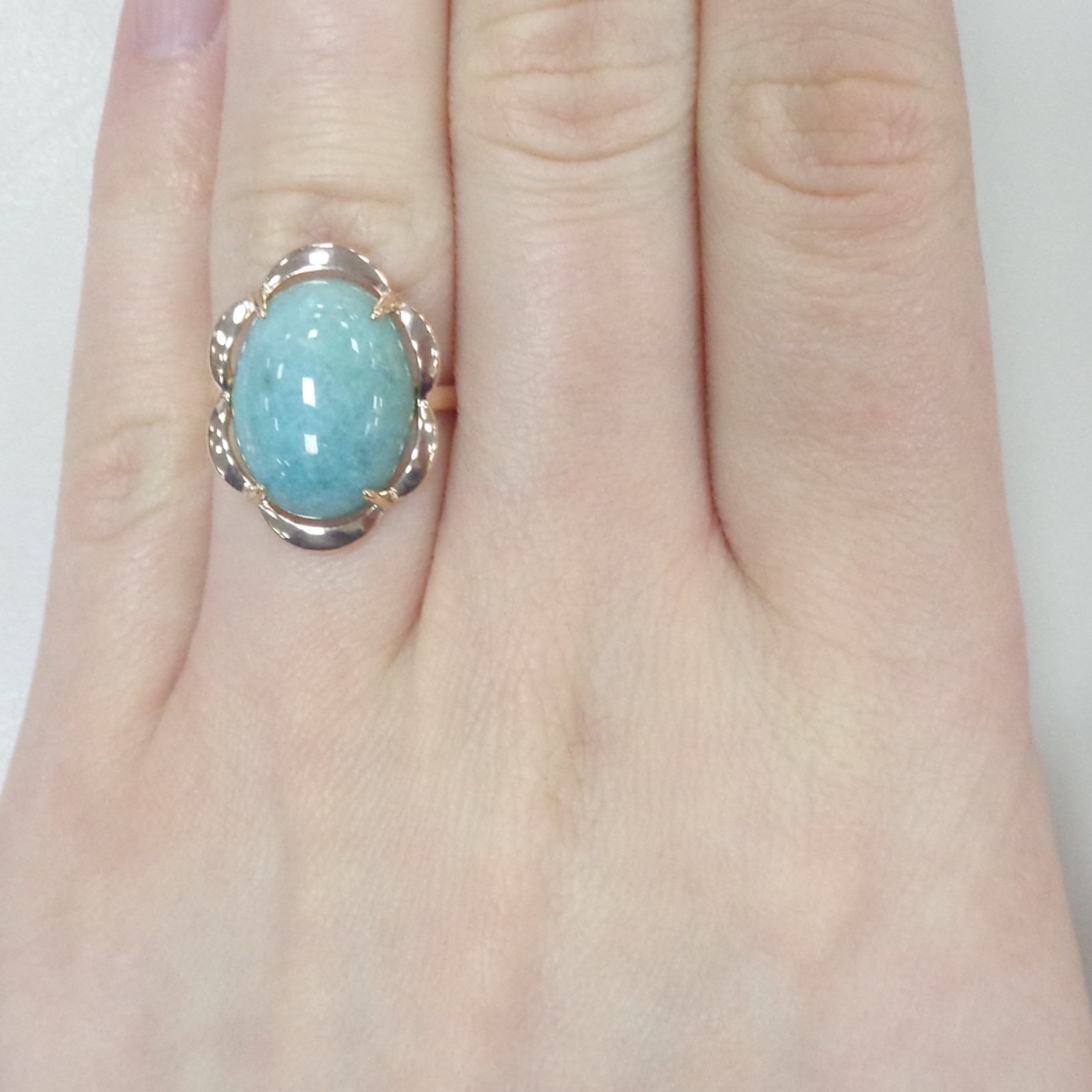 Серебряное кольцо с амазонитом